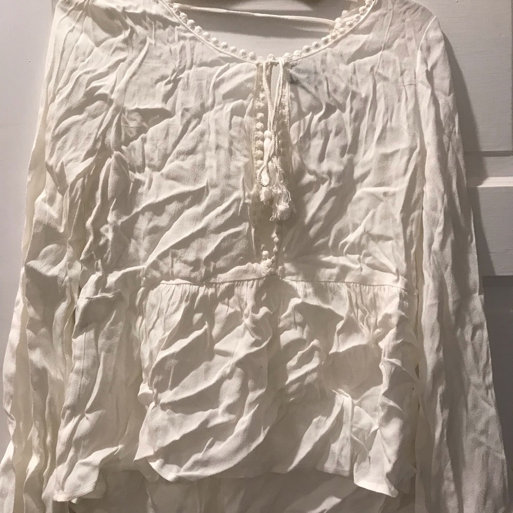 Forever 21 White Boho Blouse